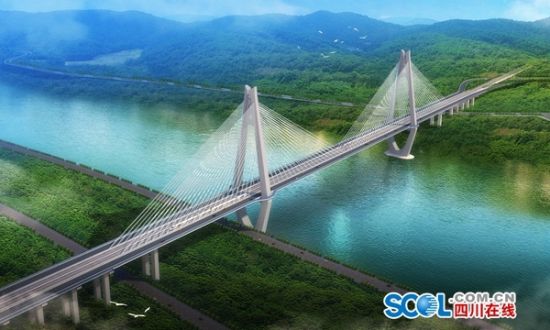 “公铁同层 宜宾临港长江大桥开建